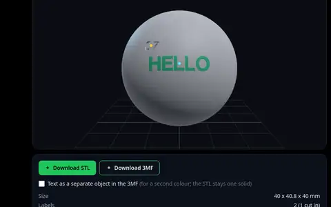Add Text to STL result
