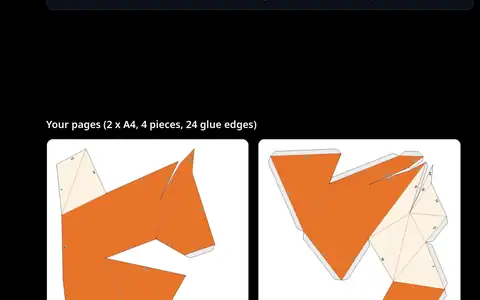 Papercraft Generator result