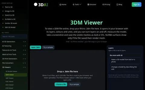 3DM Viewer page