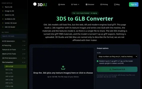 3DS to GLB page