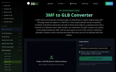 3MF to GLB page
