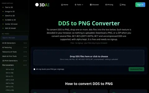 DDS to PNG page