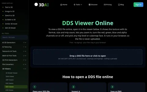 DDS Viewer page