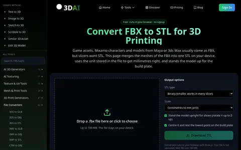 FBX to STL page