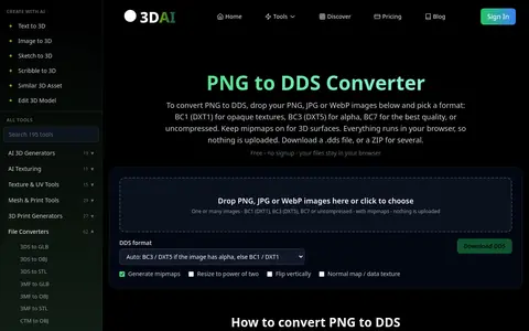 PNG to DDS page