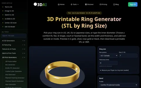 Ring Generator page