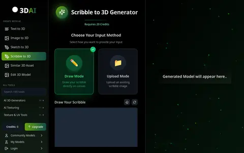 Scribble to 3D page