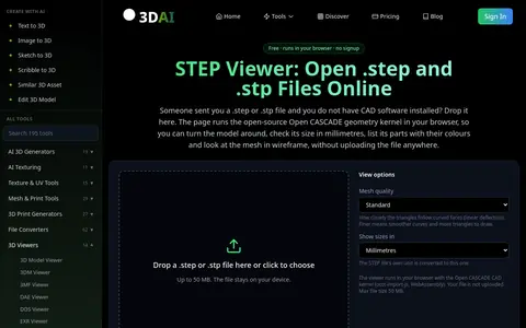STEP Viewer page