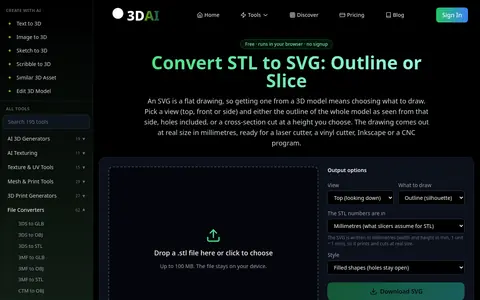 STL to SVG page