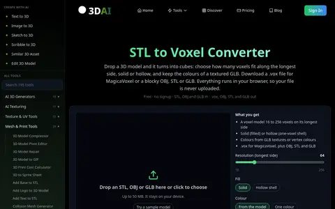 STL to Voxel page