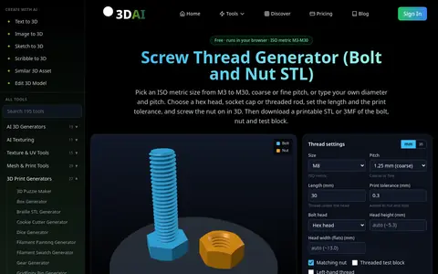 Thread Generator page