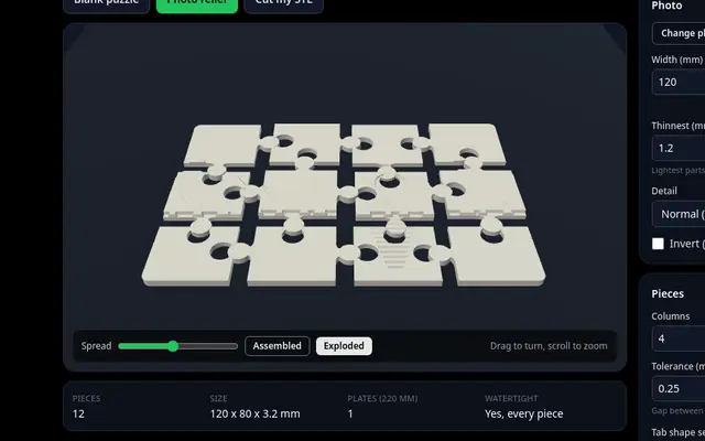 3D Puzzle Maker on The3DAI