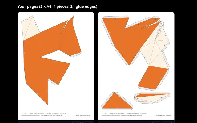 Papercraft Generator on The3DAI