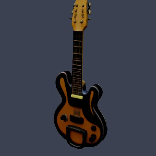 Electric guitar, 3D model made from a photo