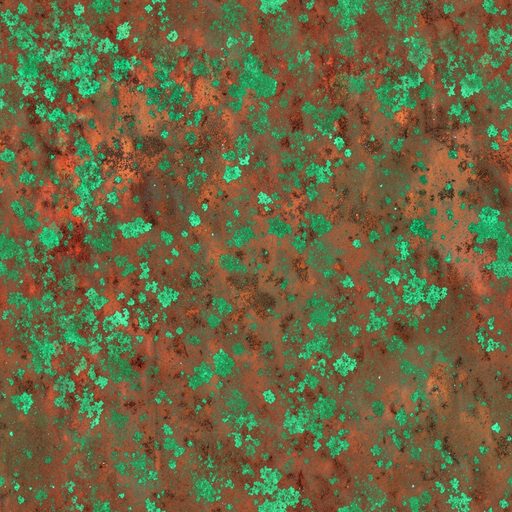 Seamless copper with patina texture