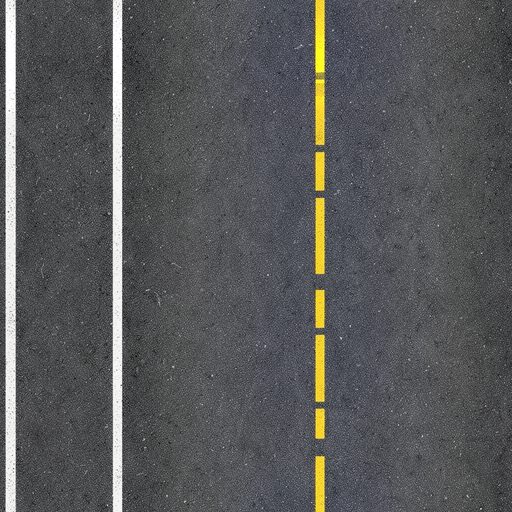 Seamless two-lane road with lines texture