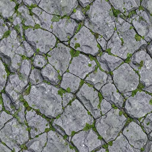 Seamless mossy rock texture