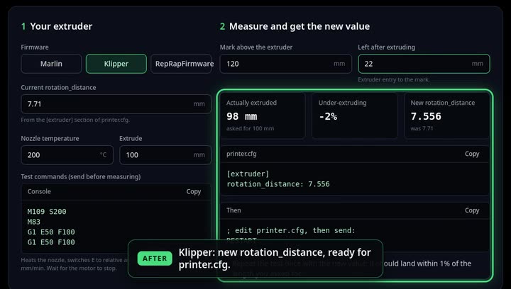 E-Steps Calculator on The3DAI