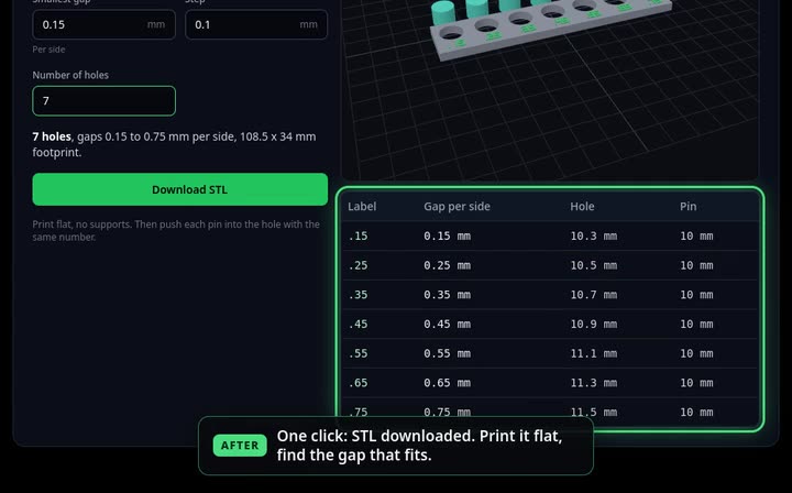 Tolerance Test Generator on The3DAI